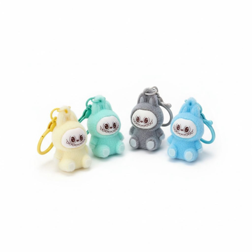 Labubu Character Furry Mini Keychain Purse Charm Multiple Colors